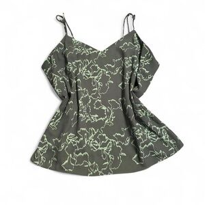 Nine West Green Floral Camisole Top